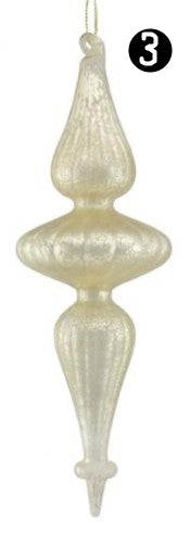 Glass Finial Ornament, 3 Style Options