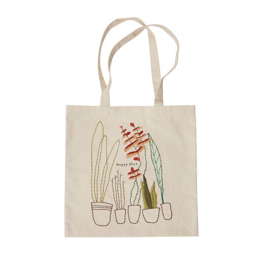 Colonial Williamsburg Happy Place Canvas Tote Bag - Ombre Wine
