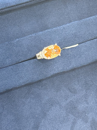 Pre order orange Topaz ring