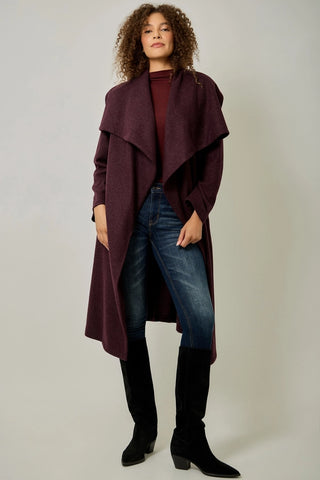 Shawl Collar Long Coat, 5 Color Options