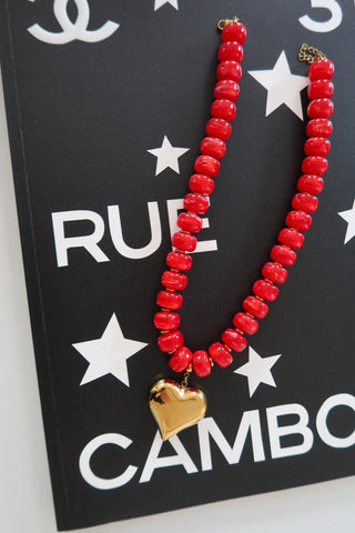 HEART NECKLACES - 4 COLORS