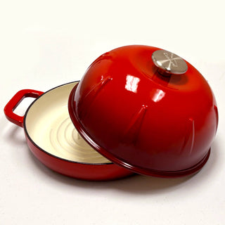 Pre Order Pre-Seasoned Cast Iron Bread Cloche – Dome Lid Dutch Oven for Artisan Sourdough Baking – Heat-Retaining, Nonstick Bakeware for Crispy Crust & Even Baking – Oven Safe