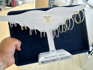 Pre order- moissanite hoop earrings