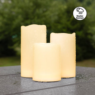 Solar Powered Candles - Set of 3