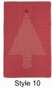 Recycled Microfiber Holiday Tea Towel, 6 Style Options