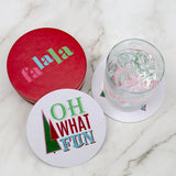 Christmas Reversible Paper Coasters, Style Options