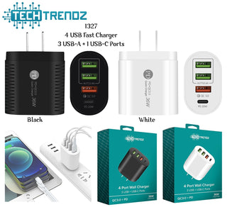 Pre-Order 36W Hi Speed 4 USB Wall Adapter