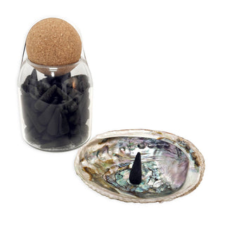 85 pc Incense Cones In Jar: Amethyst & Iris Fragrance