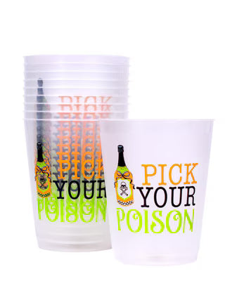 Pre Order Set of 10  Pick Your Poison Party Cups