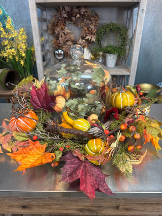 Cloche, Pumpkin Vine & Gourd Wreath Bundle