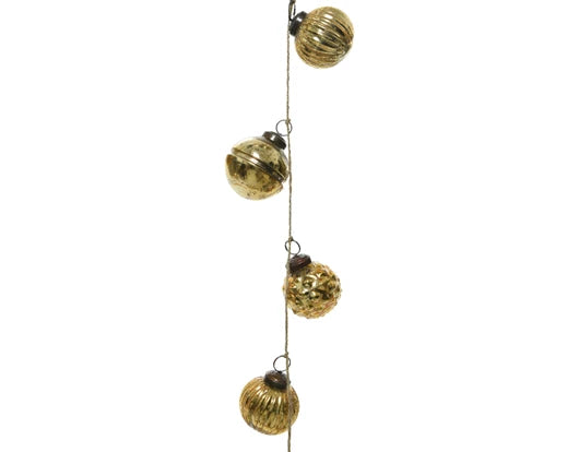 Glass Ornament Garland, Gold