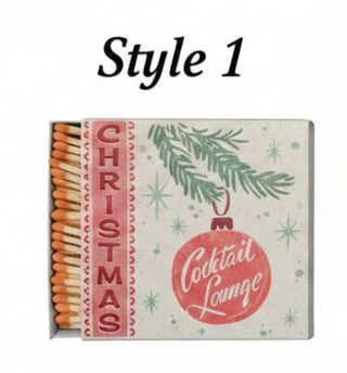 Embossed Safety Holiday Bar Matchbox , 3 Style Options