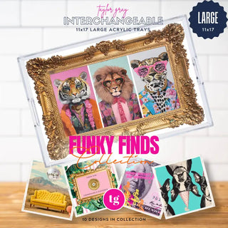 Pre Order 11"x17" Blank Acrylic Tray, 13 Insert Design Options