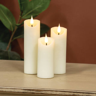 Ivory Blow Out Timer Pillar - 2.25" x 7"