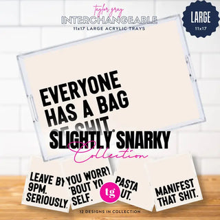 Pre Order 11"x17" Blank Acrylic Tray, 13 Insert Design Options