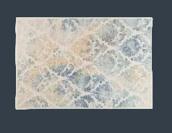 24"x36" Blue Damask Area Rug
