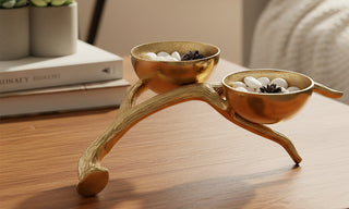 Antler Double Bowl
