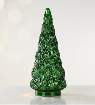 Green Glass Christmas Tree, 2 Size Options