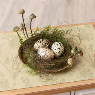 Metal Tray with Mushrooms