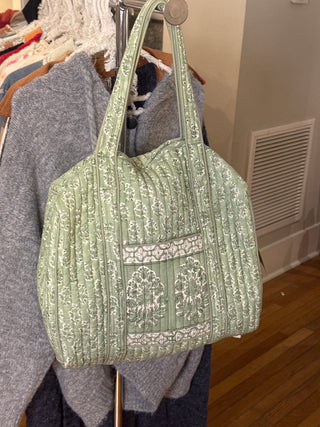 Quilted Cotton Tote Bag