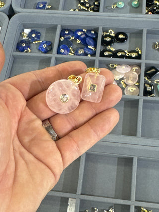 Pre order Rose quartz charms