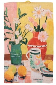 Printed Recycled Microfibre Two-Sided Dish Cloth & Tea Towel , 8 styles