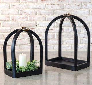 Black Wood Lantern, Size Options