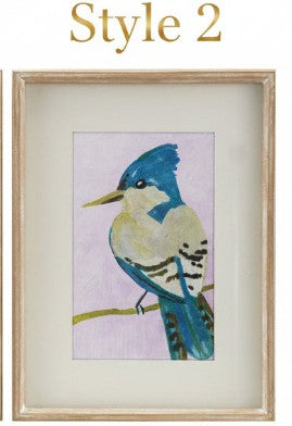 Pre Order Framed Glass Bird Wall Decor, 2 Style Options