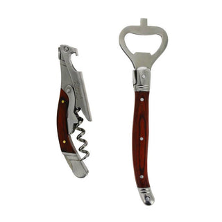 Pre Order Laguiole Bottle Opener Bar Set with Pakkawood Handles