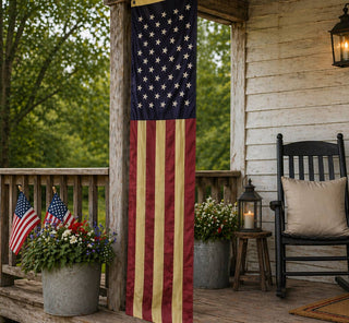 Aged Flag Slim Banner  20" x 8 Ft.
