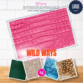 Pre Order 11"x17" Blank Acrylic Tray, 13 Insert Design Options