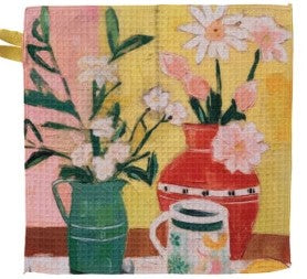 Printed Recycled Microfibre Two-Sided Dish Cloth & Tea Towel , 8 styles