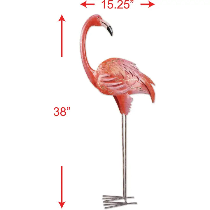 Pre Order Metal Flamingo Lawn Ornament, 2 Size Options