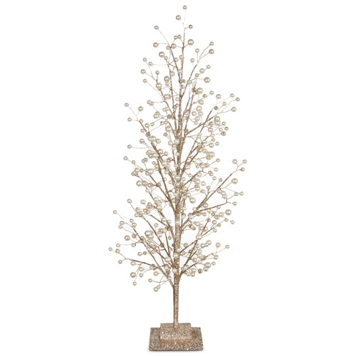 27.5" Glittered Tree with Pearls