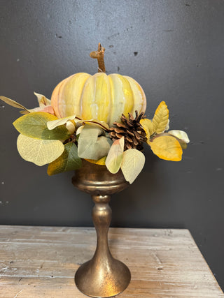 Pumpkin urn centerpiece