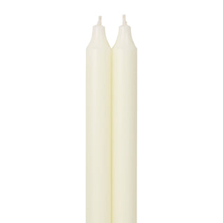 12" Cream Taper Candles - 2pk
