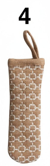 Pre Order Embroidered Cotton Pot Handle Cover & Loop, 4 Style Options