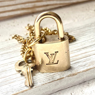 Pre Order Louis Vuitton upcycled repurposed lock key necklace