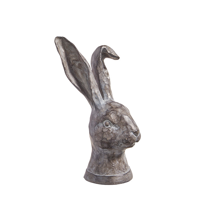 10.75" Distressed Natural Rabbit Bust