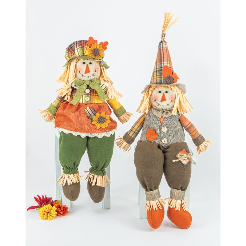 Fall Patches Scarecrow with Dangle Legs, Style Options