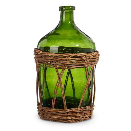 Demijohn Bottle in Basket, Size Options