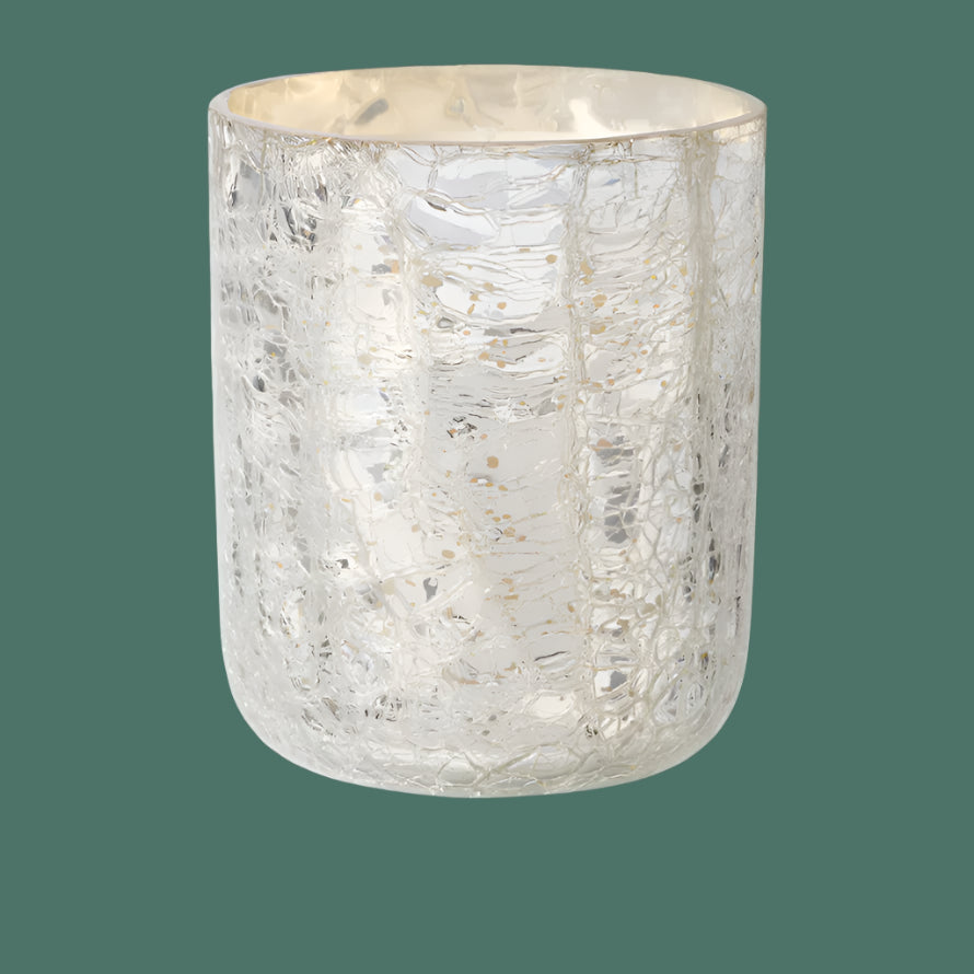 Balsam & Cedar Boxed Crackle Glass Candle, 2 Size Options