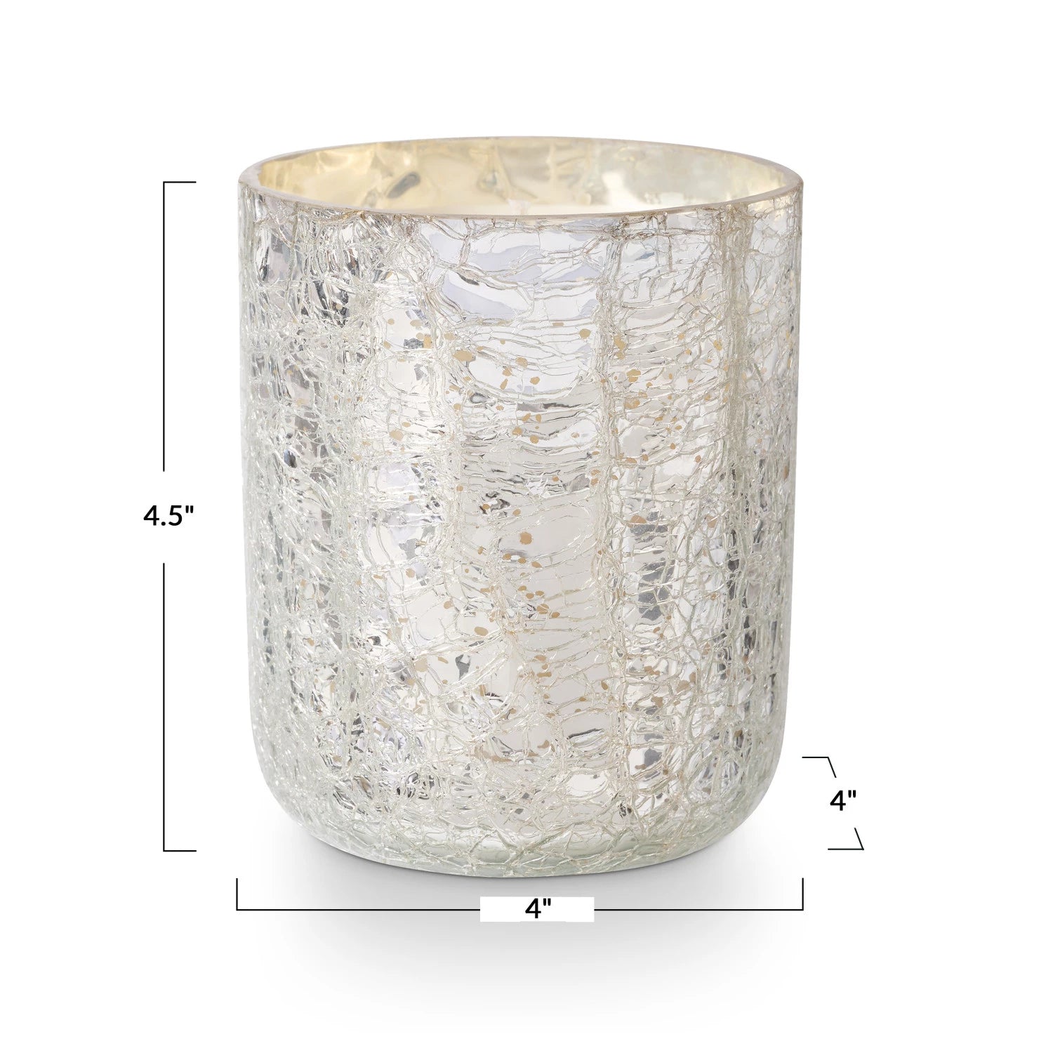 Balsam & Cedar Boxed Crackle Glass Candle, 2 Size Options