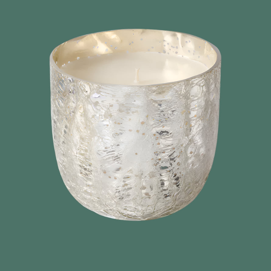 Balsam & Cedar Boxed Crackle Glass Candle, 2 Size Options