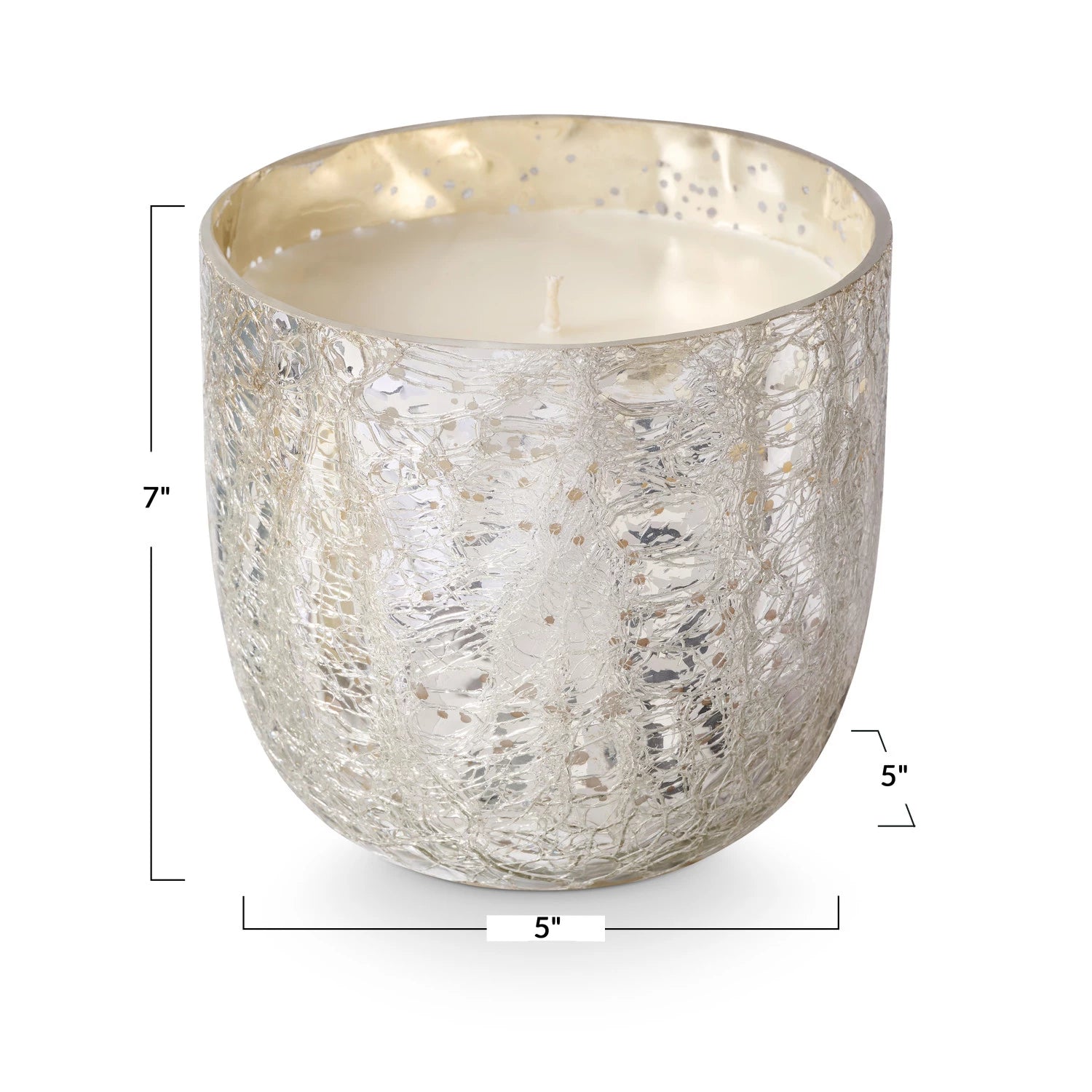 Balsam & Cedar Boxed Crackle Glass Candle, 2 Size Options