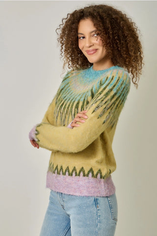Fuzzy Fair Isle Sweater