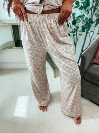 BIRDIE Short Sleeve PJ Set In Bare Marsh Camo (sold as set)