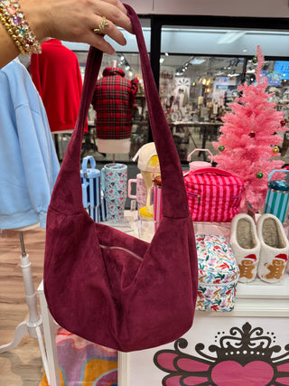 Pre Order Faux Ultra Suede Hobo Bag, 8 Color Options (Avail 7/25)