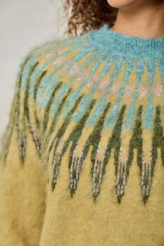 Fuzzy Fair Isle Sweater