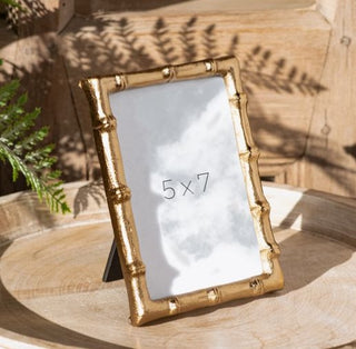 Gold Bamboo Style Photo Frame, Size Options